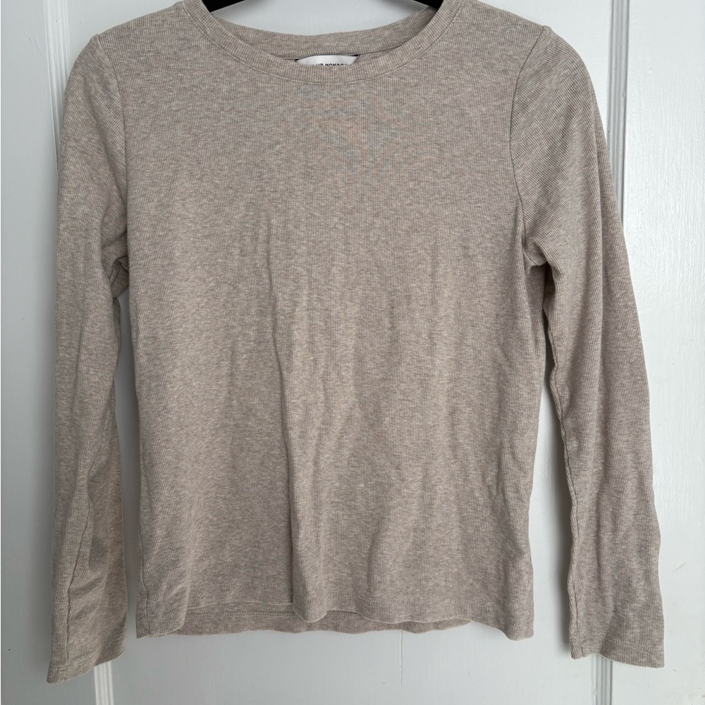 Club Monaco Beige Long Sleeve Tee